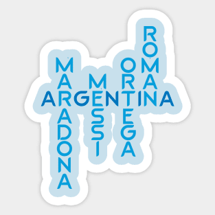 Argentina Maradona Messi Sticker